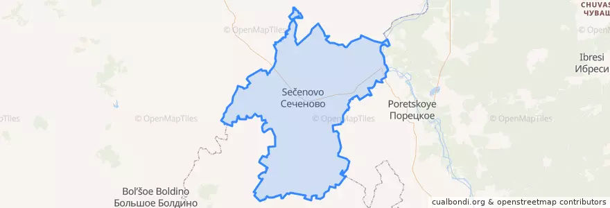 Mapa de ubicacion de Сеченовский район.