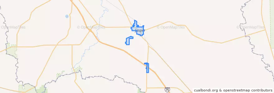 Mapa de ubicacion de Jasper.
