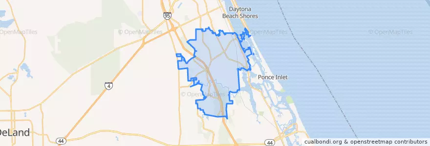 Mapa de ubicacion de Port Orange.