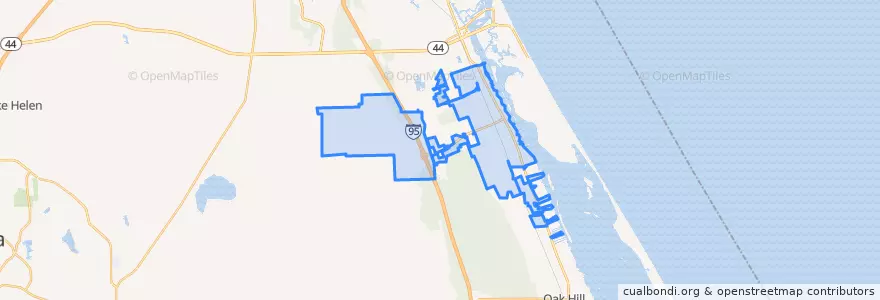 Mapa de ubicacion de Edgewater.