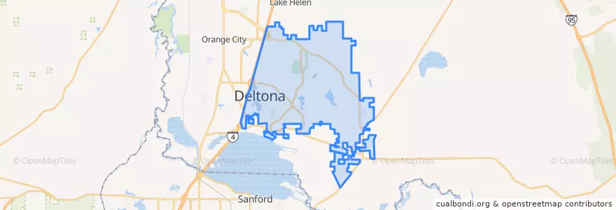 Mapa de ubicacion de Deltona.