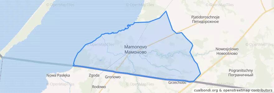 Mapa de ubicacion de Мамоновский городской округ.