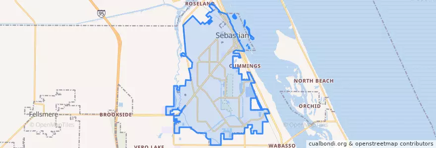 Mapa de ubicacion de Sebastian.