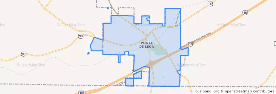 Mapa de ubicacion de Ponce de Leon.