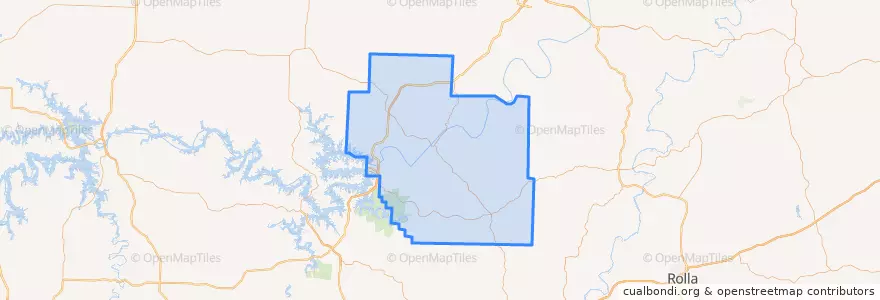 Mapa de ubicacion de Miller County.