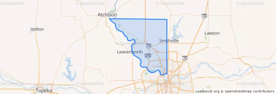 Mapa de ubicacion de Platte County.