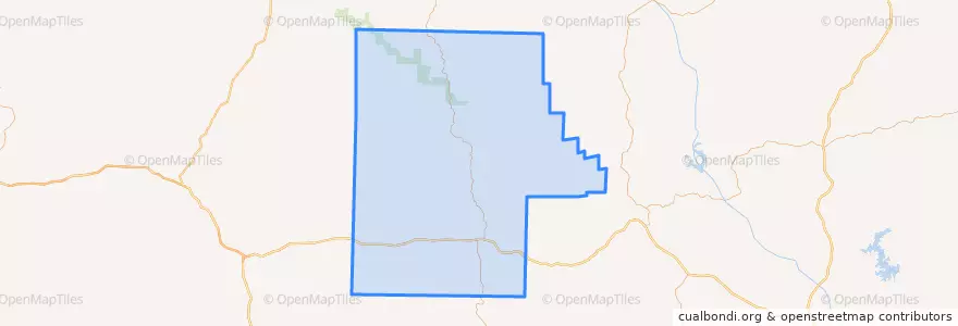 Mapa de ubicacion de Shannon County.