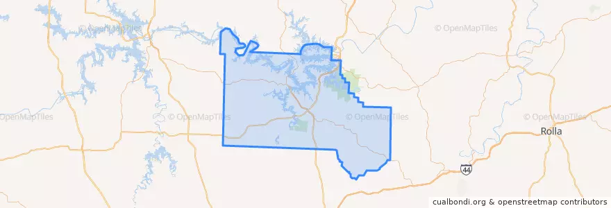 Mapa de ubicacion de Camden County.