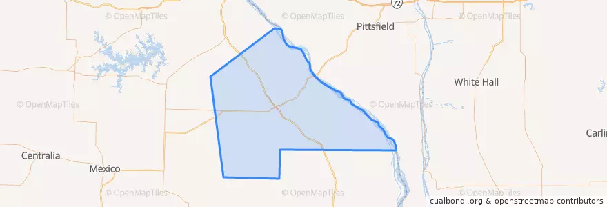 Mapa de ubicacion de Pike County.