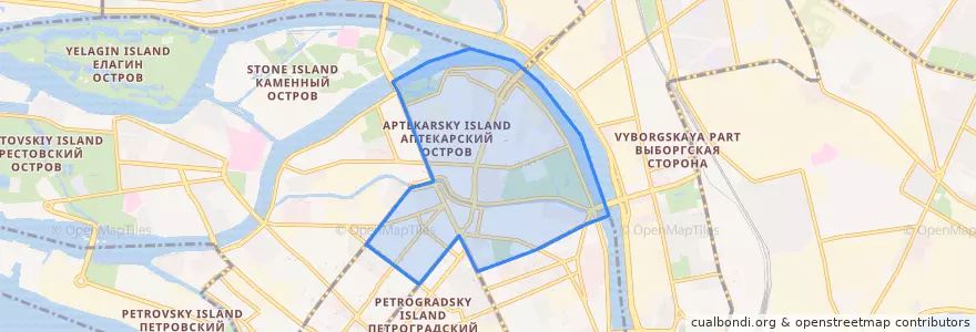 Mapa de ubicacion de округ Аптекарский остров.