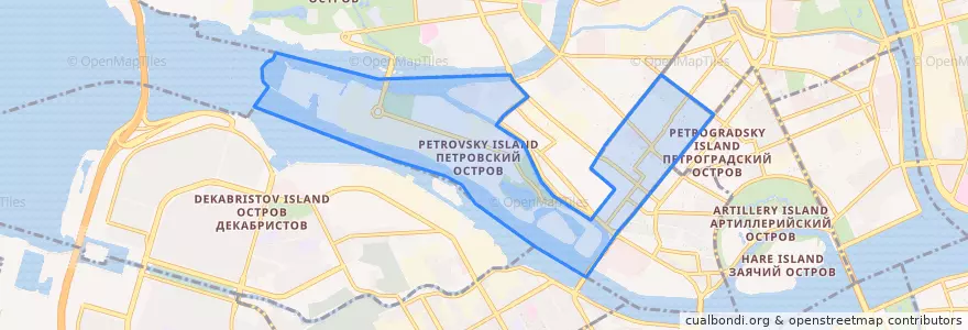 Mapa de ubicacion de Петровский округ.