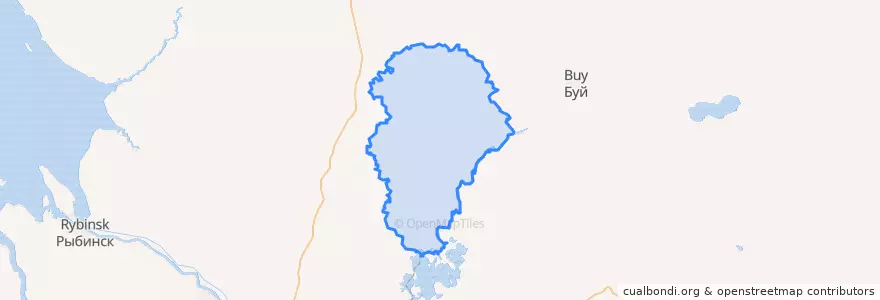 Mapa de ubicacion de Любимский район.