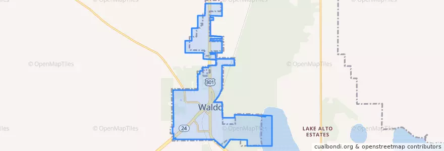 Mapa de ubicacion de Waldo.