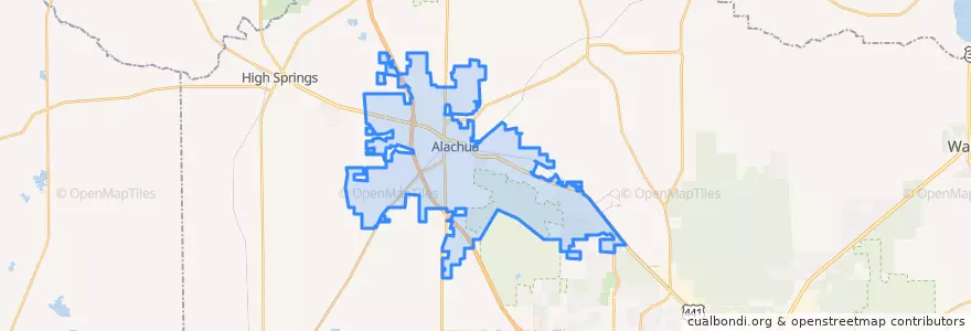 Mapa de ubicacion de Alachua.