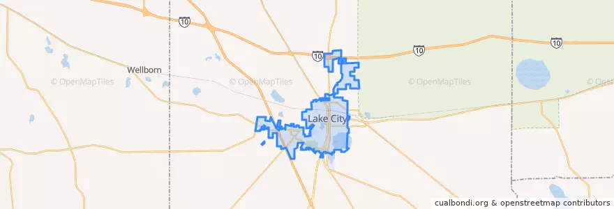 Mapa de ubicacion de Lake City.