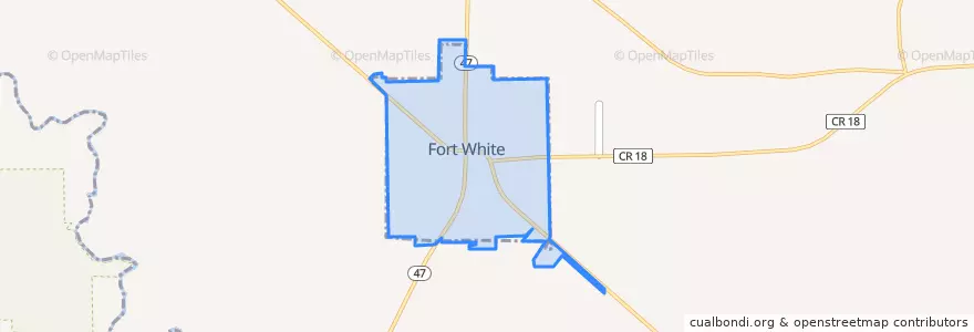 Mapa de ubicacion de Fort White.