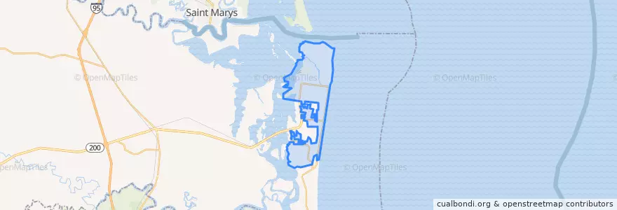 Mapa de ubicacion de Fernandina Beach.