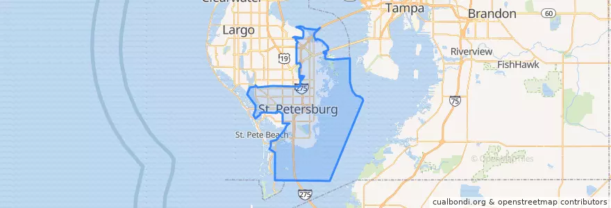 Mapa de ubicacion de St. Petersburg.