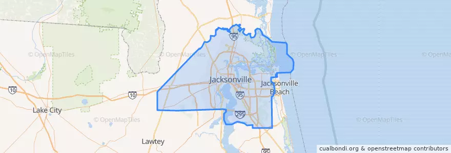 Mapa de ubicacion de Джэксонвилл.