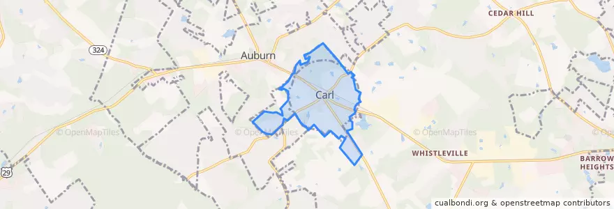 Mapa de ubicacion de Carl.