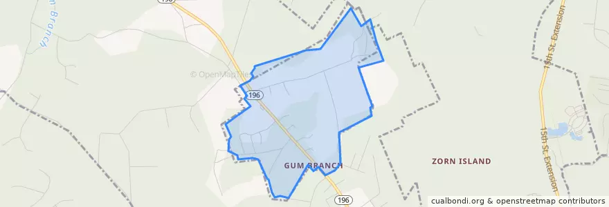 Mapa de ubicacion de Gumbranch.