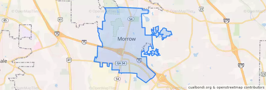 Mapa de ubicacion de Morrow.