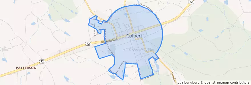 Mapa de ubicacion de Colbert.