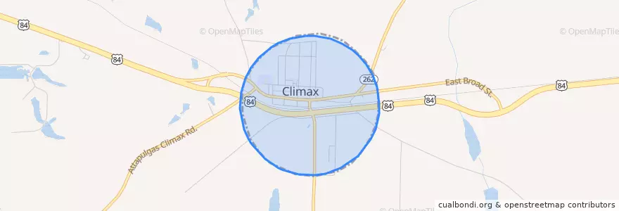 Mapa de ubicacion de Climax.