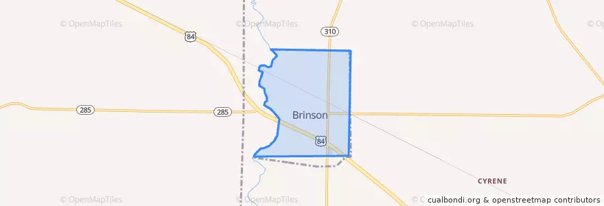 Mapa de ubicacion de Brinson.