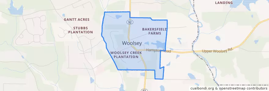 Mapa de ubicacion de Woolsey.