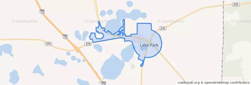 Mapa de ubicacion de Lake Park.