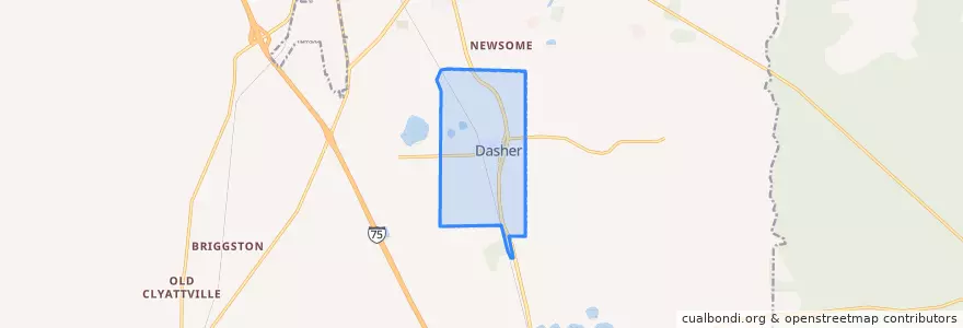 Mapa de ubicacion de Dasher.