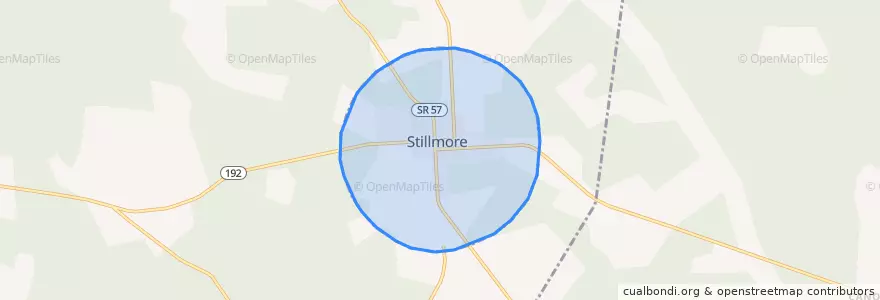 Mapa de ubicacion de Stillmore.