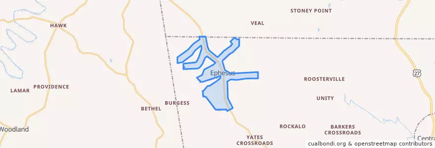 Mapa de ubicacion de Ephesus.