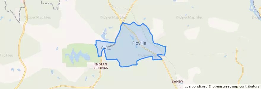 Mapa de ubicacion de Flovilla.