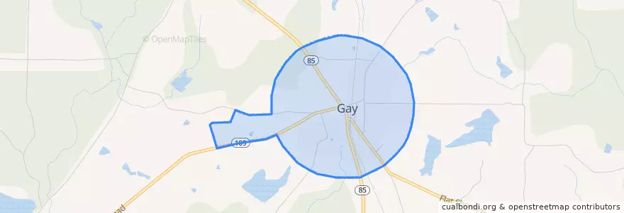 Mapa de ubicacion de Gay.