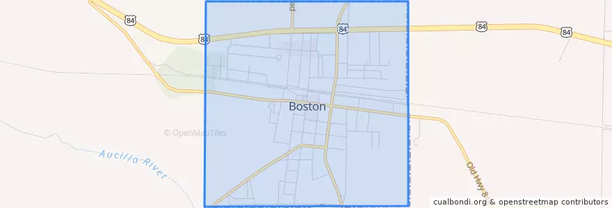 Mapa de ubicacion de Boston.