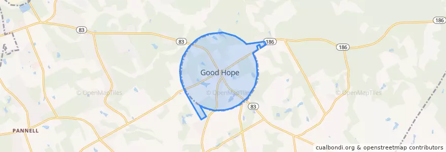 Mapa de ubicacion de Good Hope.