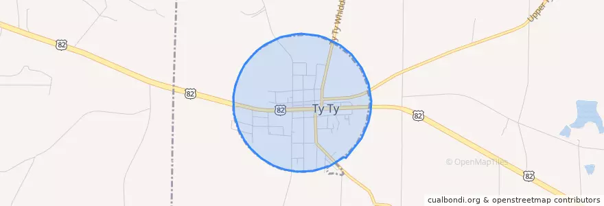 Mapa de ubicacion de Ty Ty.