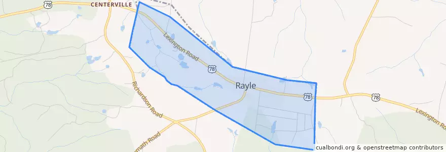 Mapa de ubicacion de Rayle.