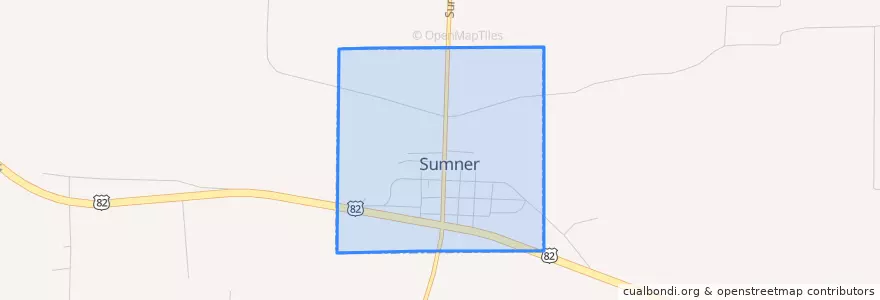 Mapa de ubicacion de Sumner.