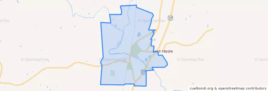 Mapa de ubicacion de Trion.