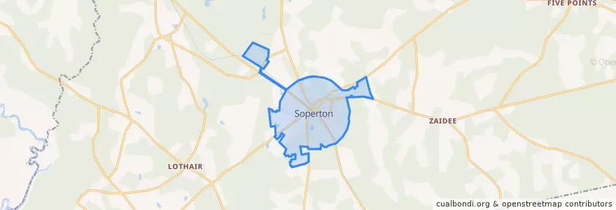 Mapa de ubicacion de Soperton.