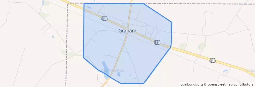 Mapa de ubicacion de Graham.