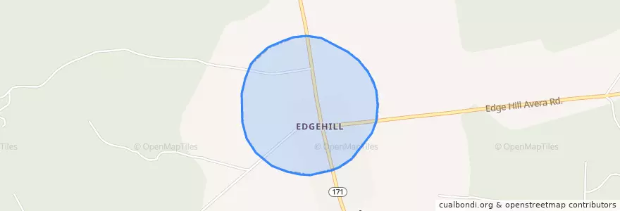 Mapa de ubicacion de Edge Hill.
