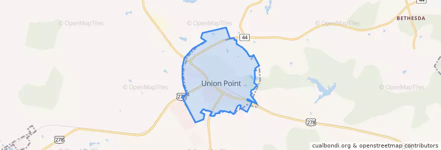 Mapa de ubicacion de Union Point.