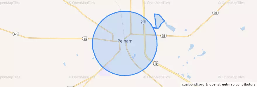 Mapa de ubicacion de Pelham.
