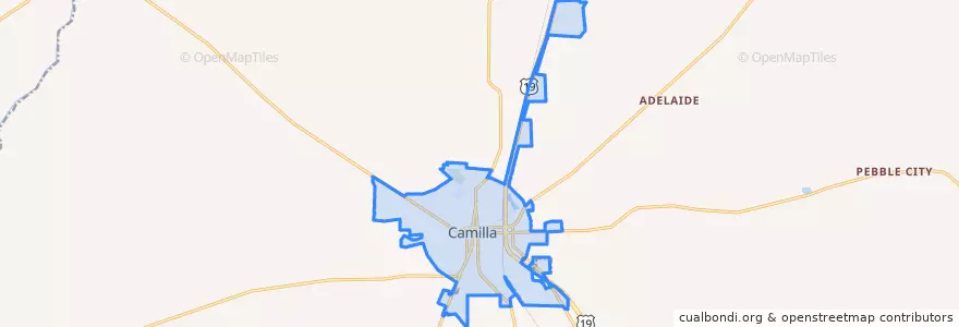 Mapa de ubicacion de Camilla.