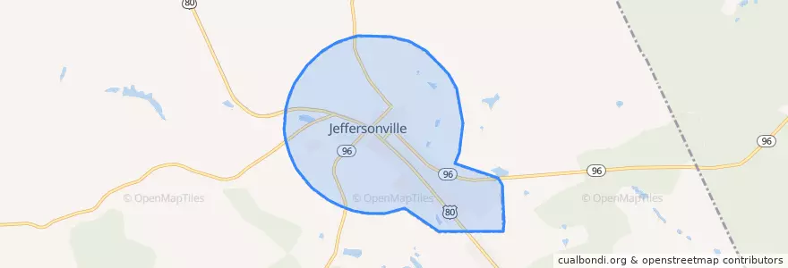 Mapa de ubicacion de Jeffersonville.