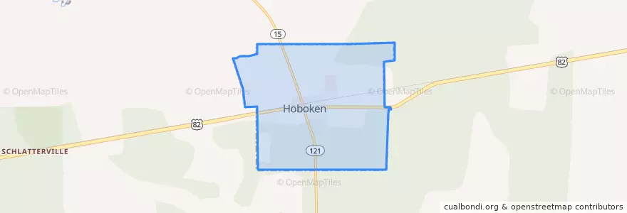 Mapa de ubicacion de Hoboken.